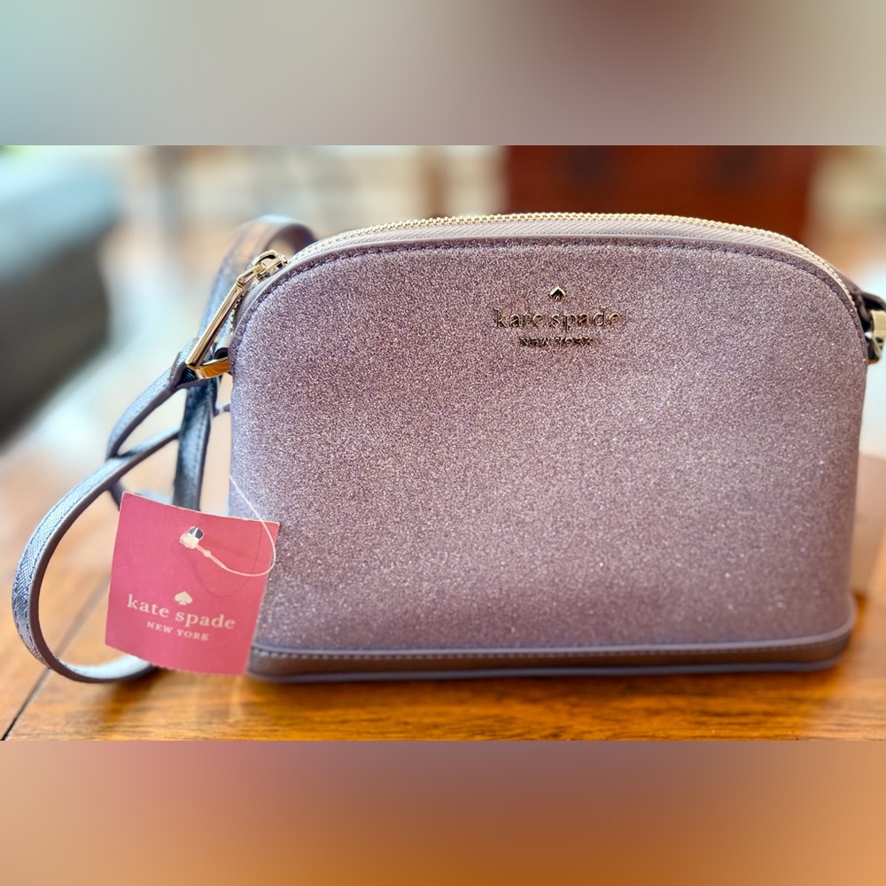 Kate Spade Glitter Tinsel Lilac Crossbody Bag